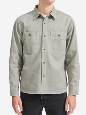 Everlane The Chore Sage Green Overshirt, Medium